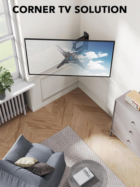 Pipishell Full Motion TV Wall Mount for 26-60 inch TVs, Swivel Tilt Extension, Holds up to 77 lbs