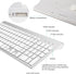 Wireless Keyboard and Mouse, Full Size USB Portable Plug and Play, Low Profile Quiet Compact for Mac PC Laptop Tablet