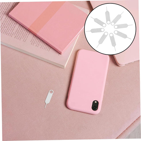 500pcs Mikikit Durable Stainless Steel Sim Card Ejector Tool Easy to Use Pin for Quick Sim Removal Smooth Finish