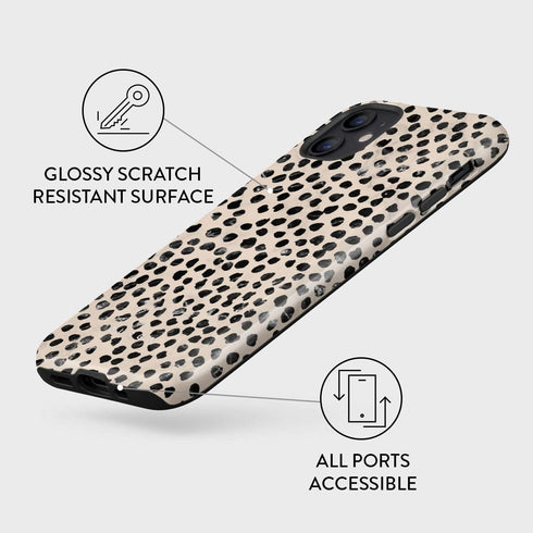 BURGA Cute Phone Case for iPhone 12, Trendy Aesthetic Hard Shell Protection, Almond Latte