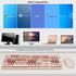 KOOTOP Wireless Keyboard and Mouse, 2.4G Cute Keyboard with Retro Round Keycap for PC, Mac, Laptop, Tablet (Milk Tea)