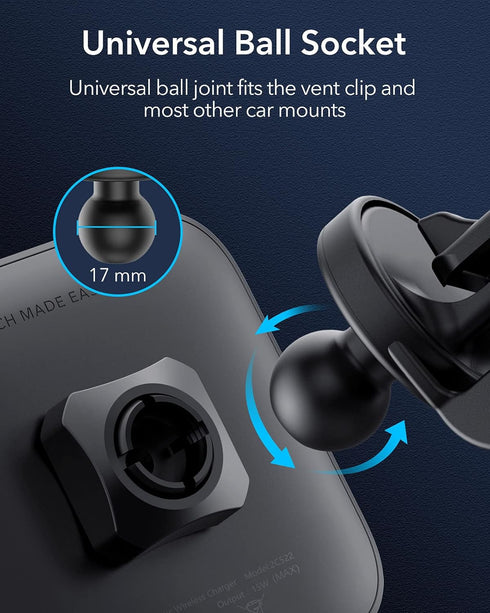 ESR 15W for MagSafe Car Mount Charger (HaloLock), Wireless Car Charger Compatible with MagSafe, Air Vent/Dashboard