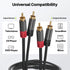 2RCA 2 3.3ft Cyberguys! RCA Audio Cable, to RCA Cables Car Audio Male to Male, Shielded Cables with Braided Jacket