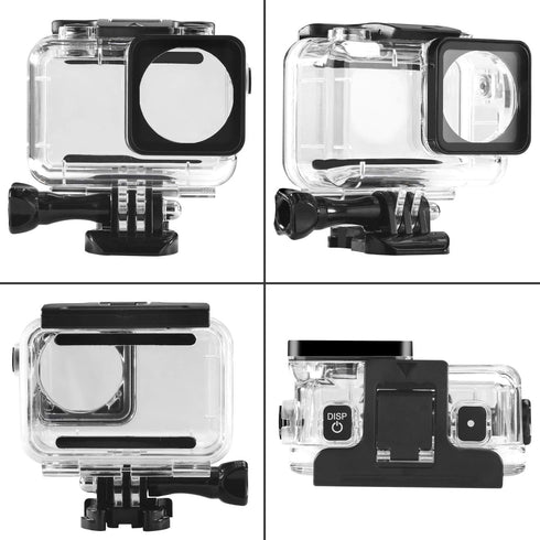 Waterproof Case for DJI OSMO Action Camera, Protective Shell with Anti Fog Inserts for Underwater Diving Photography