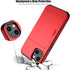 Nvollnoe for iPhone 14 Case with Card Holder, Heavy Duty Protective Dual Layer Shockproof Slim Wallet Case for Women &