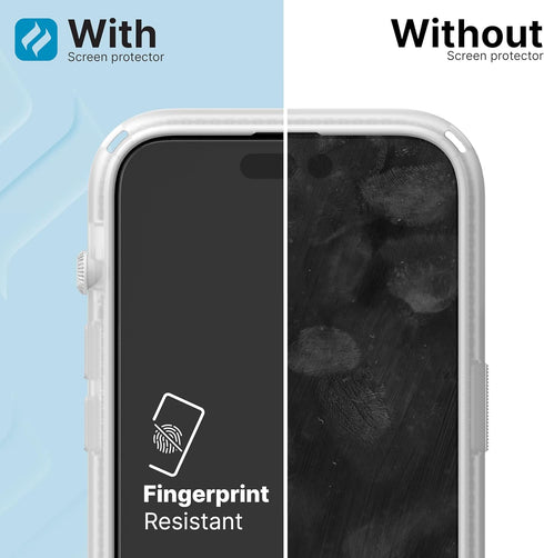 Catalyst Tempered Glass Screen Protector for iPhone 15 and 15 Pro, Full Coverage Against Drops, Case-Friendly