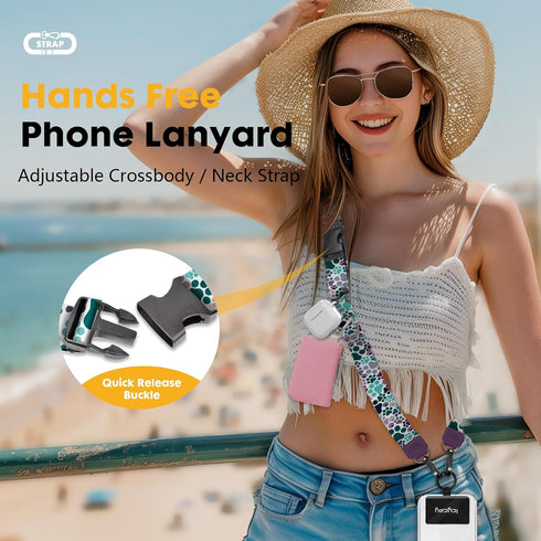 Icycay Phone Lanyard Crossbody, Dog Paw Cell Phone Strap for Around The Neck Adjustable, Anti Theft Cute Lanyard for ID