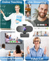 FWV 2K Webcam for PC Mac Laptop with Microphone,Full HD Web Cam for Streaming with Privacy Cover Sliders,USB C Web