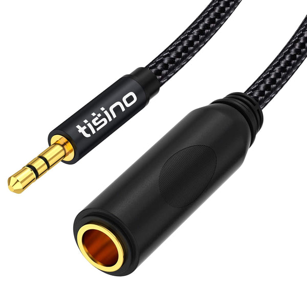 Tisino 1/4 to 3.5mm Adapter, 1/4" Female to 1/8" Male Stereo Audio Adapter for Headphones, Amplifiers, Guitar - 5ft