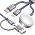 Upgraded 3 in 2 USB C Cable for Apple Watch and iPhone Charger, Compatible with iWatch Ultra/SE/9/8/7/6/5