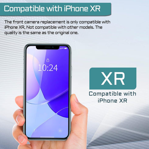 iPhone XR Front Camera Replacement Repair Kit, 7MP 6.1" OEM Lens Module Part with Repair Tools for A1984 A2105
