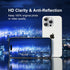 iPhone 15 Pro/Pro Max Camera Lens Protector Bling - 9H Tempered Glass, Metal Ring, Silver Glitter Decoration Accessory.