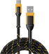 DEWALT 10 ft Type C to USB Cable Fast Charging USB-C to USB-A, Reinforced Braided Cable for durability.