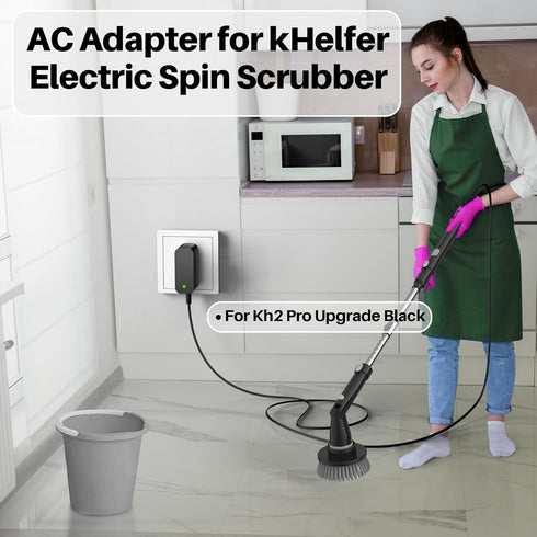 KHelfer Electric Spin Scrubber Replacement Charger for KHelfer Kh8 Pro, Compatible with Kh8 Series Kh1 Pro Kh2 Pro