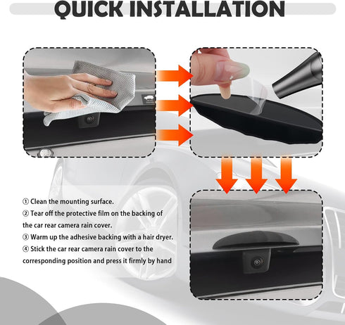 Turcee 0.91 New Car Backup Camera Rain Shield,Silicone Cars Reverse Camera Rain Cover Keeps Cameras Imaging