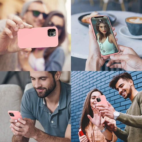 DTTO Shockproof Case Compatible with iPhone 12/12 Pro, Romance Series, Crystal Pink with Camera Protection