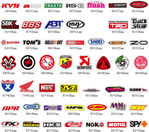 100 pcs/Pack Fashion Motocross Motorcycles Dirt Bike Stickers, No Repetition Vinyl Cool Stickers for Travel Cases