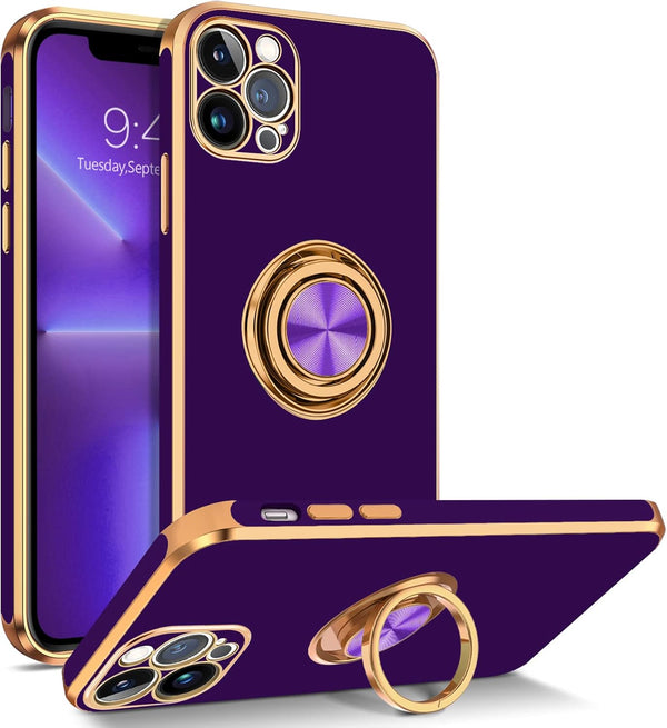 BENTOBEN for iPhone 13 Pro Case - 360° Ring Kickstand Magnetic Car Mount Supported Protective Cover for iPhone 13 Pro