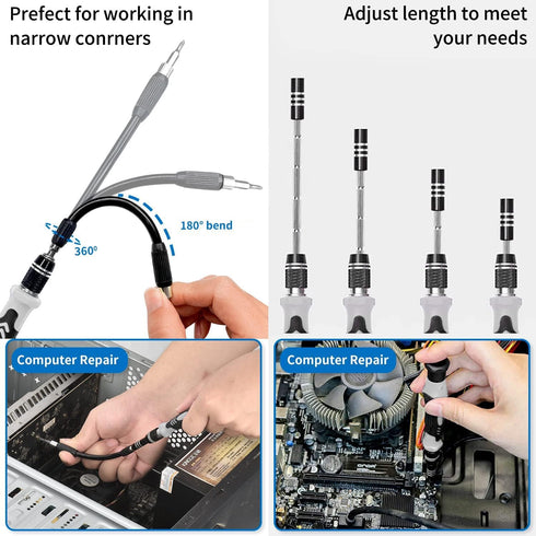 Unamela Precision Screwdriver Set, 139 in 1 Computer Repair Tool Kit with 120 Bits, Magnetic for Laptop, PC, MacBook,