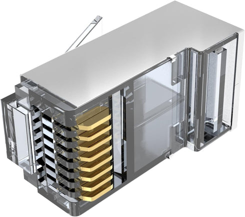 Shielded RJ45 Cat6/Cat6a Connectors - Gold Plated Pass Through 23AWG Modular Plugs (60 PCS)