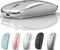 Rechargeable Wireless Bluetooth Mouse, Compatible with iPad Pro, MacBook, Chromebook, and Windows (Silver)
