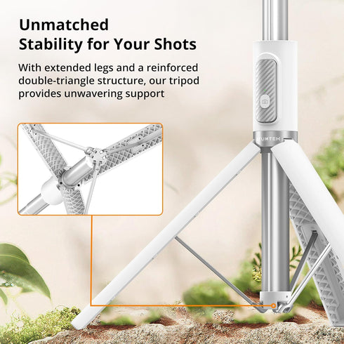 ATUMTEK 62" Selfie Stick Tripod, Extendable Aluminum Tripod with Bluetooth Remote for iPhone and Android