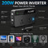 ALLWEI 200W 12V 110V 4 Port(2xUSB 2xUSB Car Power Inverter, DC to AC Car Inverte with USB Fast Charging A, C)- Car