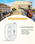 European Travel Plug Adapter with USB C, US to EU Plug Adaptor 3 USB Ports (15.5 W), Type E European Power Strip 3