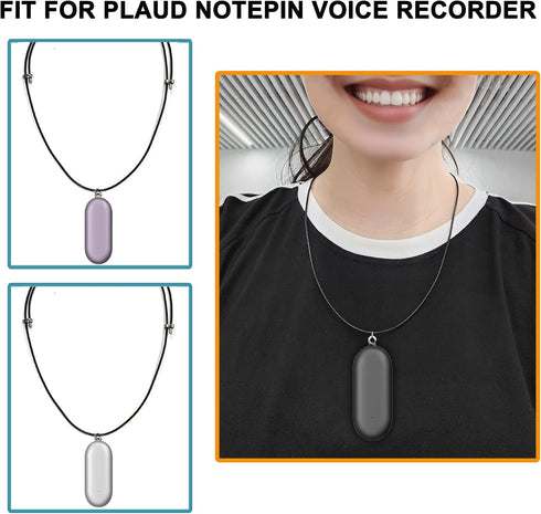 LeoTube 815 inches Neck Strap for PLAUD NotePin Voice Recorder, Leather Strap for PLAUD AI Voice Recorder, Adjustable