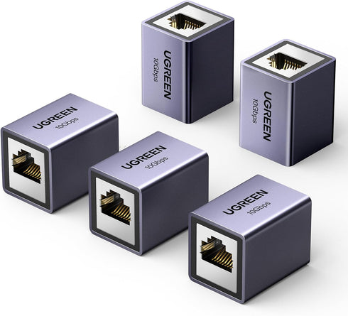 UGREEN RJ45 Coupler | 10Gbps 5 Pack Ethernet Extender | Cat8 Cat7 Cat6 Cat5 Adapter for LAN Connection