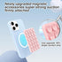 OPOM Magnetic Suction Phone Mount for MagSafe Case,Silicone Sticky Phone Grip Holder for iPhone,Removable Hands-Free