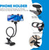 Gooseneck Phone Holder, 360° Adjustable Lazy Bracket, Universal Mobile Phone Stand for Bed/Desk, Compatible with All