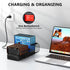 nongxiang 10-Port 100W 10 USB C Charging Station for Multiple Devices, Charging Dock, with Adjustable Dividers, USB-C