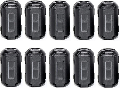 TOJOIN 20PCS Ferrite Bead Clip on Ferrite Core RFI EMI Noise Suppressor for Phone, TV, Speaker