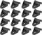 X AUTOHAUX 16pcs Black Car Subwoofer Grill Clips, Clamps for 4" 6" 8" 10" 12" 15" Speakers