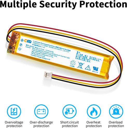 CBQ 1500mAh MX Keys Replacement Battery for MX Keys K800, Wireless Keyboard Mouse Replacement Battery