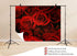 UPXIO 10x8ft Luxury Red Rose Bouquet Backdrop Dense Floral Blooms Photo Background Tapestry for Wedding Anniversary