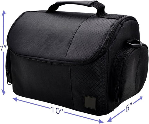 Acuvar Large Digital Camera/Video Padded Carrying Bag/Case for Nikon, Sony, Pentax, Olympus Panasonic, Samsung, and Canon DSLR Cameras