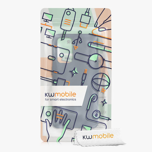 kwmobile Case Compatible with OnePlus 9, Soft Slim Protective TPU Silicone Cover - Dark Slate