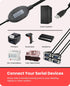 Gearmo 4 Port USB to Serial RS232 Adapter, FTDI Chipset, Supports Win 11, 10, 8, 7