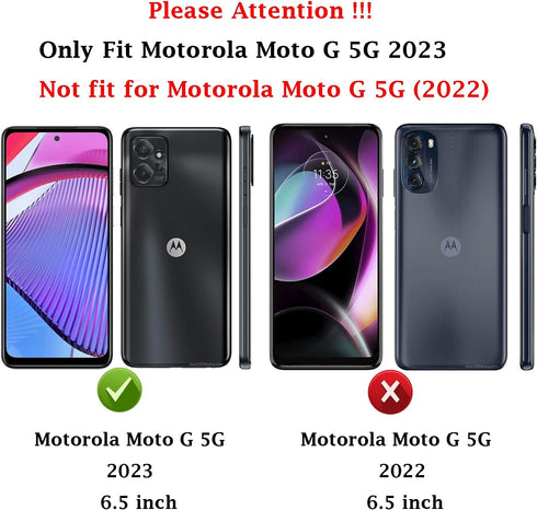 for Moto G 5G 2023 case, Moto G 5G Phone case 2023 with HD Screen Protector, Fashion Shock-Absorption Flexible TPU Bumper Soft Rubber Protective Phone Case Cove for Motorola Moto G 5G 2023, Red