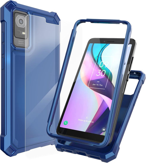 Ailiber TCL ION X Phone Case, Dual Layer Structure with Screen Protector, Heavy Duty Rugged Cover for TCL ION V-Blue
