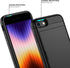 Nvollnoe iPhone SE Case 2022/2020/7/8: Heavy Duty Dual Layer Shockproof with Card Holder, Slim Wallet Case - 4.7'' Black