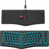 HXMJ Cable,69 -Wired Ergonomic Gaming Keyboard,Mechanical Feel,Detachable USB Keys,RGB Backlit-Black