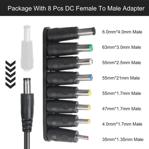 HSZJsto 5.5mm 2.1mm 12V 12V 3A 36W USB C to DC x Power Cable Cord, USB C Input to DC Out Charging Cable, Work with PD