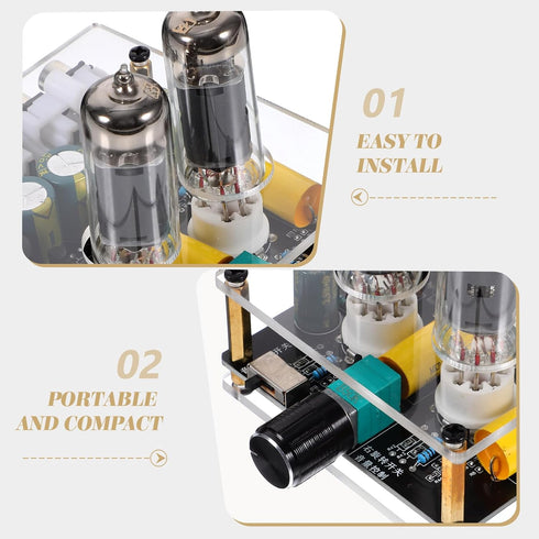 Veemoon Tube Amplifier Hi-fi Stereo Preamp Pre-amp for Record Player Pre-amp for Phono Preamp Home Theater Amplifier