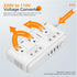 TESSAN 220V to 110V Voltage Converter, Universal Travel Adapter with 4 USB Ports (1 USB C), 3 AC Sockets, EU/UK/AU/IT