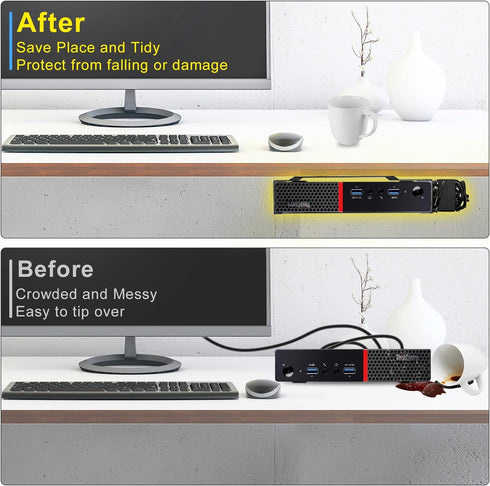 Mount for Lenovo Tiny VESA System, Mini PC Mount for ThinkCentre Tiny Desktops M600 M700 M700z M715q M800z M900 M900x