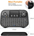 Mini Keyboard with Bluetooth & 2.4G, Touchpad, Backlit for Android TV Box/PC/FireStick/Laptop (i-10 Black)