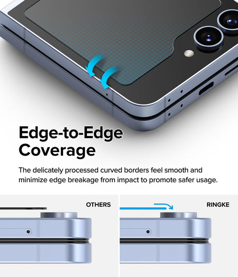 Ringke Cover Display Glass for Samsung Galaxy Z Flip 6 - Shatterproof Coverage, Tempered Glass Screen Protector